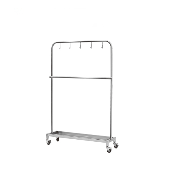 Mobile cleanroom gowning rack